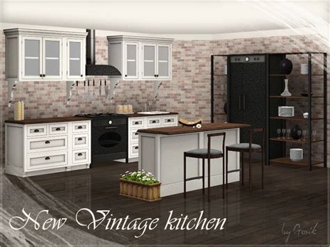 Gosiks New Vintage Kitchen Part 2 Sims 4 Kitchen Vintage Kitchen