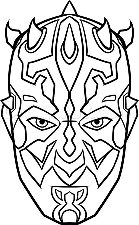 How To Draw Darth Maul Easy Step By Step Star Wars Characters Draw