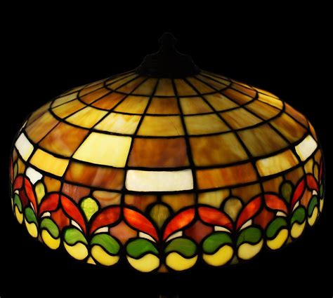 Art Nouveau Wilkinson Bronze Leaded Glass Lamp No 515 Working Gorgeou Premier Estate Gallery