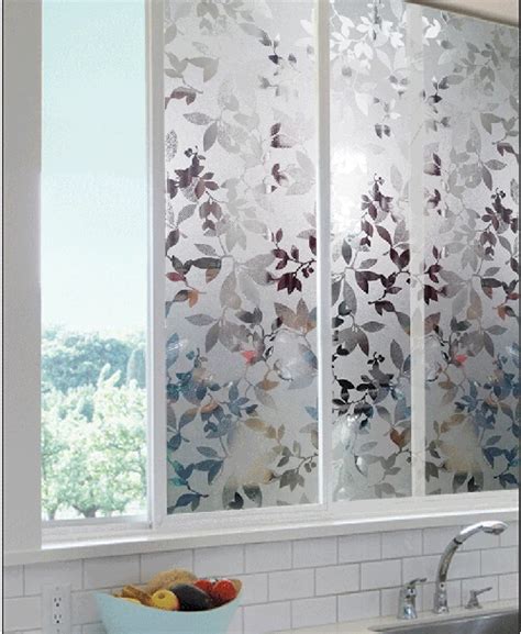 Sliding Door Window Decorative Static Cling Stained Glass Film