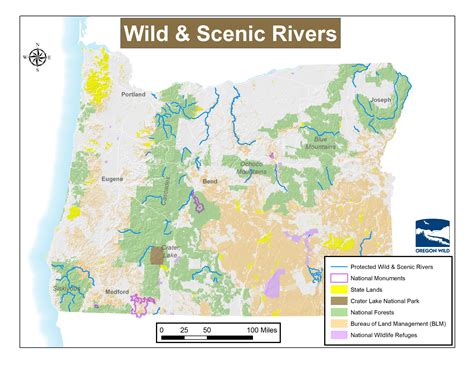 Map Of Oregons Wild And Scenic Rivers Oregon Wild