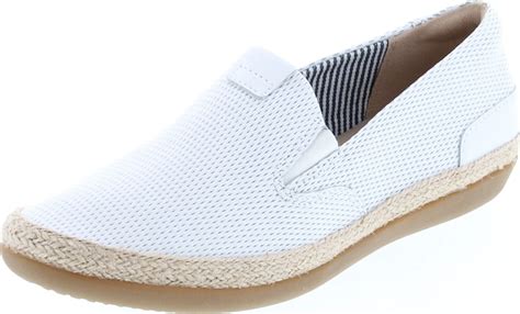 Clarks Clarks Womens Danelly Iris Fashion Flats Shoes White Leather