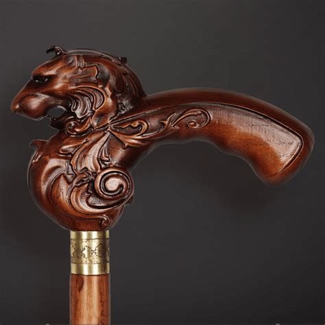 Lion Head Walking Canes For Men And Women Walking Sticks Wooden Canes Wooden Walking Sticks