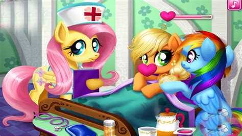 Sick Applejack Stomach Care Doctor My Little Pony Game Episode Youtube