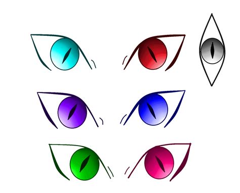 Evil Anime Eyes In 6 Different Colour By Dianaja On Deviantart