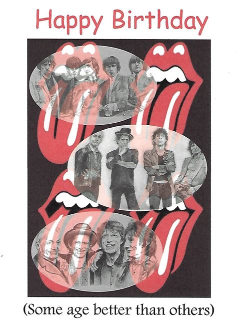 Rolling Stones Birthday Card Artwork Adapted From My 3 Etsy Uk