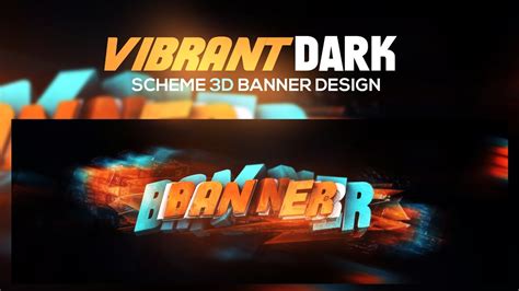 Photoshopc4d Tutorial Vibrant Dark Scheme 3d Banner Design Youtube