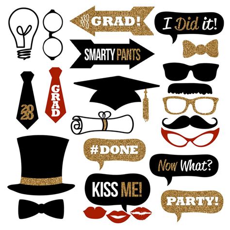 2020 Graduation Photo Booth Props Collection Printables Etsy