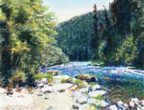Summer North Umpqua River Painting By Mark Spruill