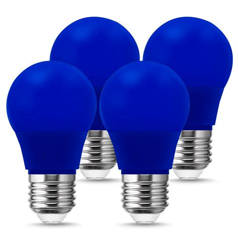 Yansun Led Blue Light Bulbs 20w Equivalent 3w E26 Medium Base A15