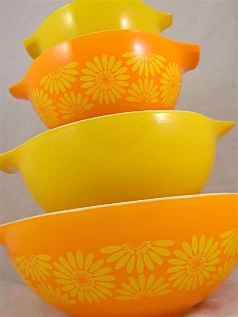 I Have A Thing For Vintag Pyrex Vintage Sunflower Orange Yellow
