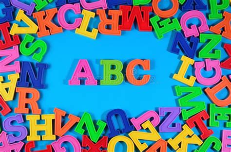 Plastic Colored Alphabet Letters Abc Stock Photo Image Of Colorful