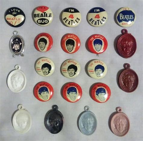 22 Pieces The Beatles Pins And Beetles Pendants Vintage Etsy