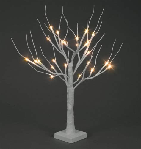 Snowtime White Snowy Twig Tree With Warm White Leds 60cm At Barnitts
