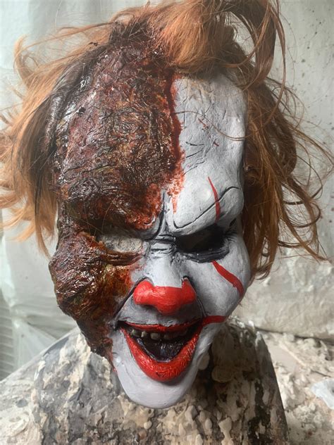 Pennywise Blood Scary Clown Mask Etsy