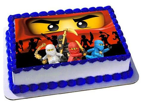Lego Ninjago Edible Cake Topper Lego Ninjago Birthday Party Frosting
