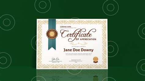 Editable Certificate Of Appreciation Template Certificate Of Etsy
