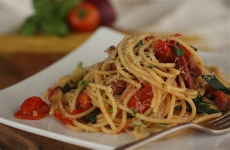 Chorizo And Cherry Tomato Spaghetti The Chorizo Adds A Little Kick But