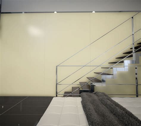 Satintech™ Etched Back Painted Glass In Palest Beige Bendheim