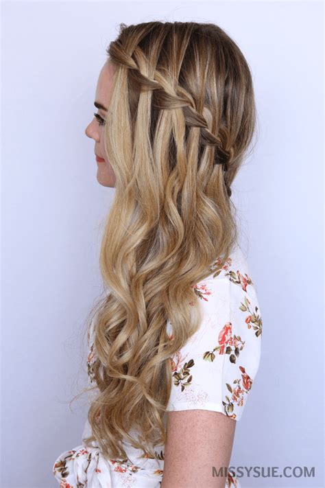 sideswept waterfall braid missy sue simply hairstyles formal hairstyles for long hair