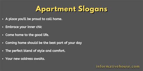 199 The Most Catchy Apartment Marketing Slogans Informative House