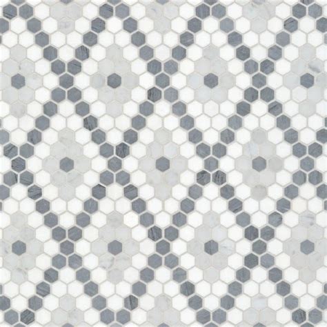 Artistic Tile Riverside Drive Diamond Grey Mosaic Marble And Tile Usa