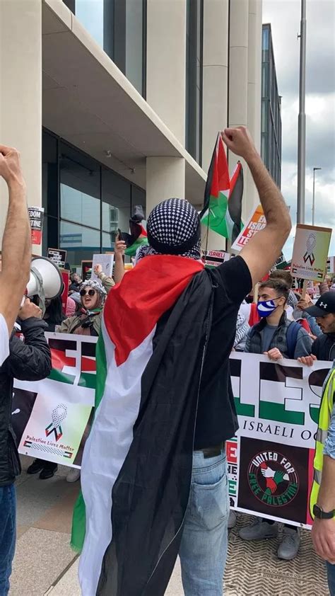Hundreds Of People March Through The Streets Of Cardiff In Solidarity