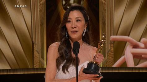 Oscar Winner Michelle Yeoh Brings Award Home To Her Mom Gma