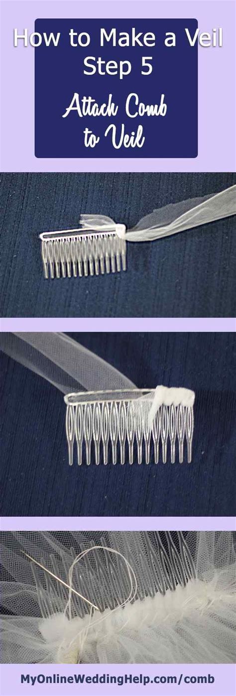 Step 5 In How To Make A Veil With Comb Tutorial How To Attach A Comb