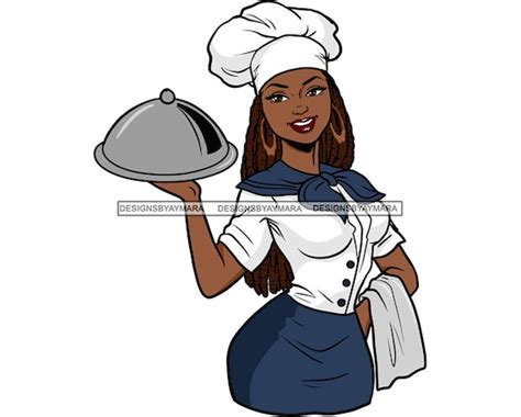 Afro Woman Chef Culinary Occupation Cooking Job Business Etsy