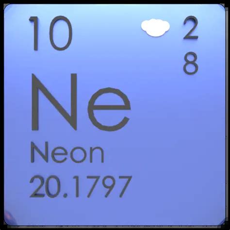 Neon Periodic Table And Atomic Properties