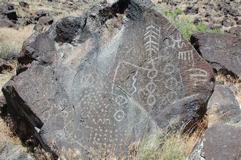 Petroglyphs Along Map Rock Road Near Melba Idaho