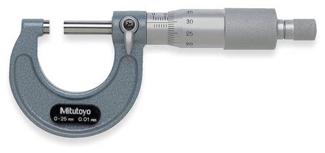 Mitutoyo Mechanical Outside Micrometer Range 0 Mm To 25 Mm Mechanical