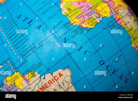 Atlantic Ocean Of The Globe Stock Photo Alamy