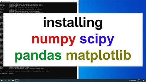 How To Install Numpy Scipy Matplotlib Pandas And Scikit Learn On W Riset