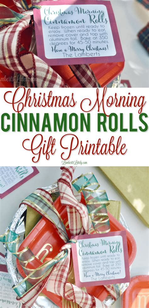 Christmas Morning Cinnamon Rolls T Tag Printable Lamberts Lately