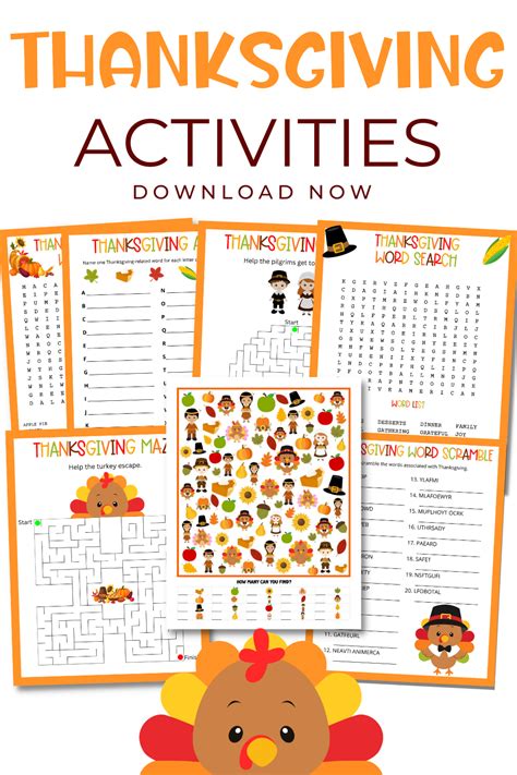 Thanksgiving Table Games Printable Thanksgiving Games For Etsy In