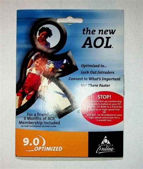 Aol America Online 90 Optimized Cd Collectible 3 Months Friend Trial