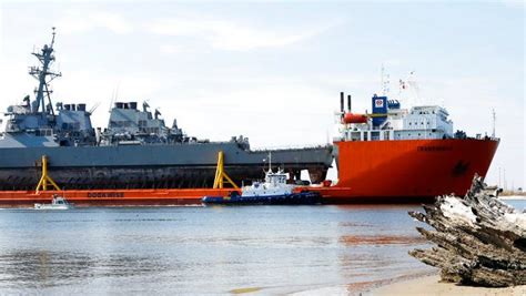 Damaged Navy Ship Arrives In Mississippi For Repairs
