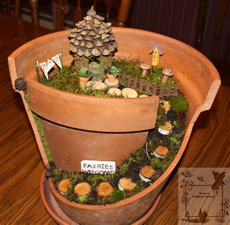 Simply Creative Fairy Garden Made Of Broken Flower Pot Miniture