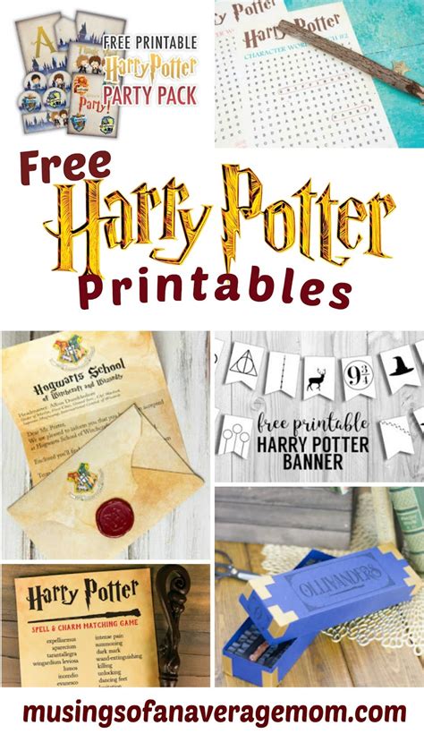 Free Harry Potter Party Printables Part Harry Potter Printables Harry Potter Printables Free