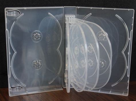 New 4 Pk Super Clear Multi Dvd Case Box 33 Mm 12 Discs Holder W Flap