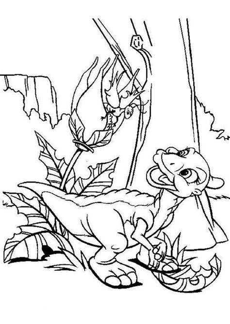 Ducky Meet Friend Land Before Time Coloring Page Kids Play Color