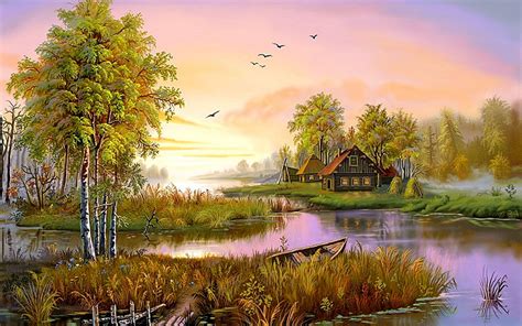 Nature Paintings Wallpapers Top Free Nature Paintings Backgrounds