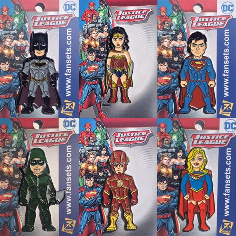 Fansets Reveals Dc Justice League Super Hero Pins For Official Swag