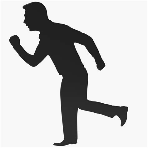 clipart running man silhouette