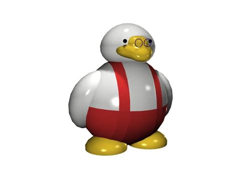 Cut Artoon Duck 3d Model 3ds Max Files Free Download