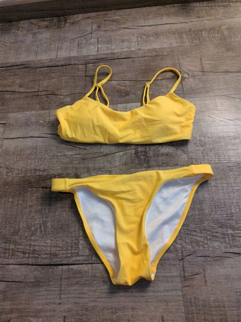 Cute Yellow Bikini Set Womens Fashion Swimwear Bikinis And Swimsuits