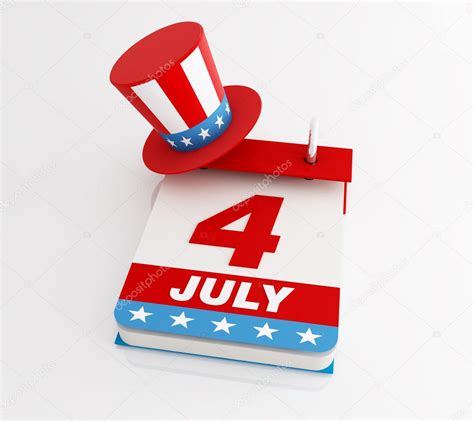 Fourth Of July Calendar — Stock Photo © Archideaphoto 5010489
