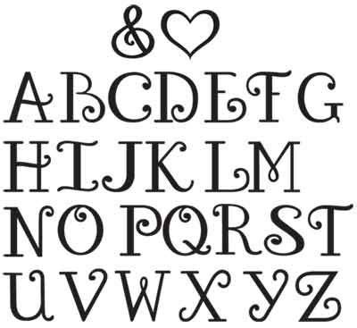 The Upper And Lower Case Of An Old Fashioned Font